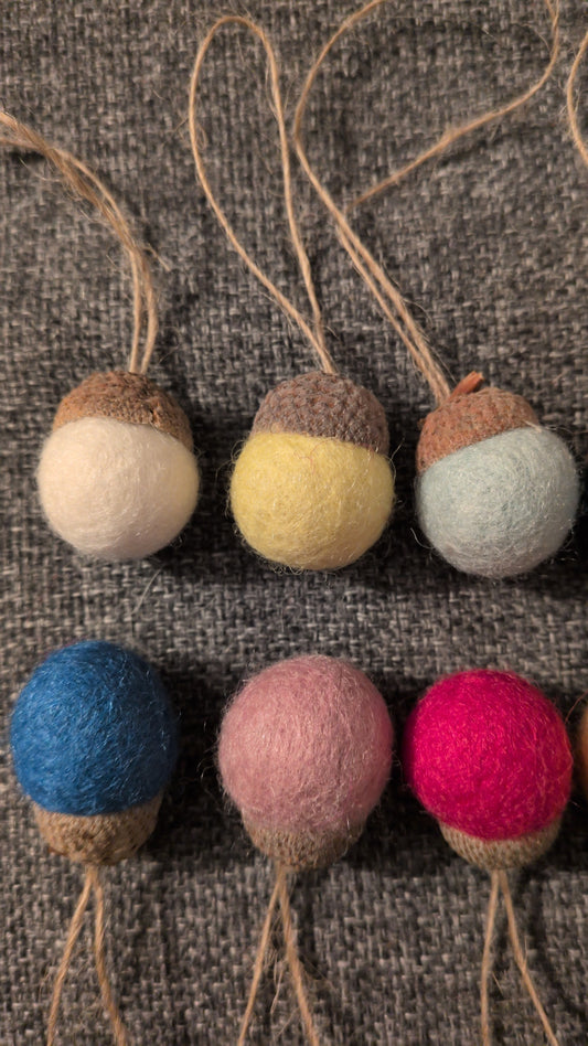 Felted acorn