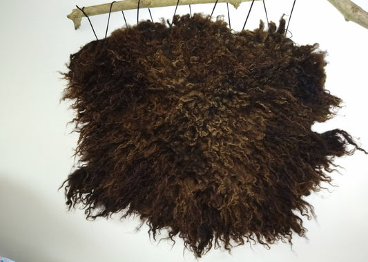 Small dark chocolate Hebridean wall hanging