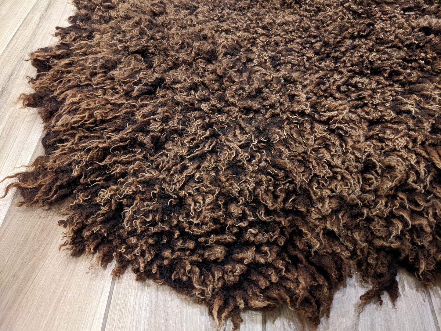 Large caramel rug