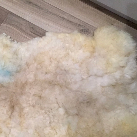 Extra large deep soft pile white rug