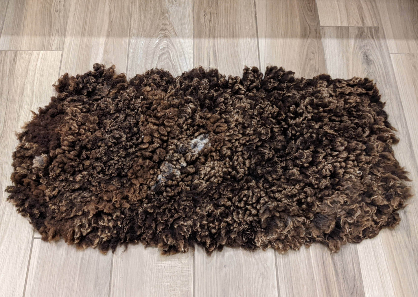 Medium dark-chocolate rug