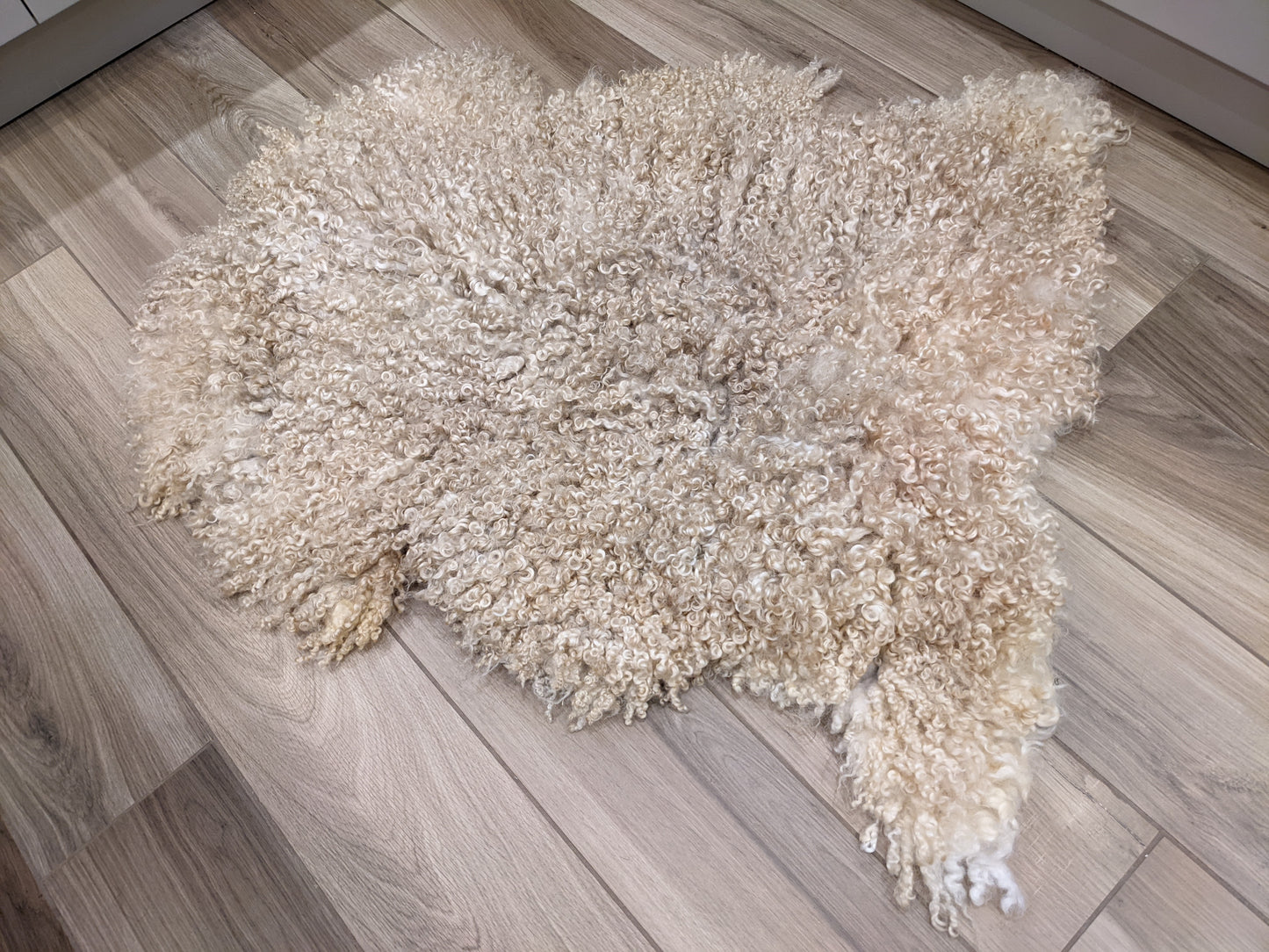 Large Leicester Longwool cream rug